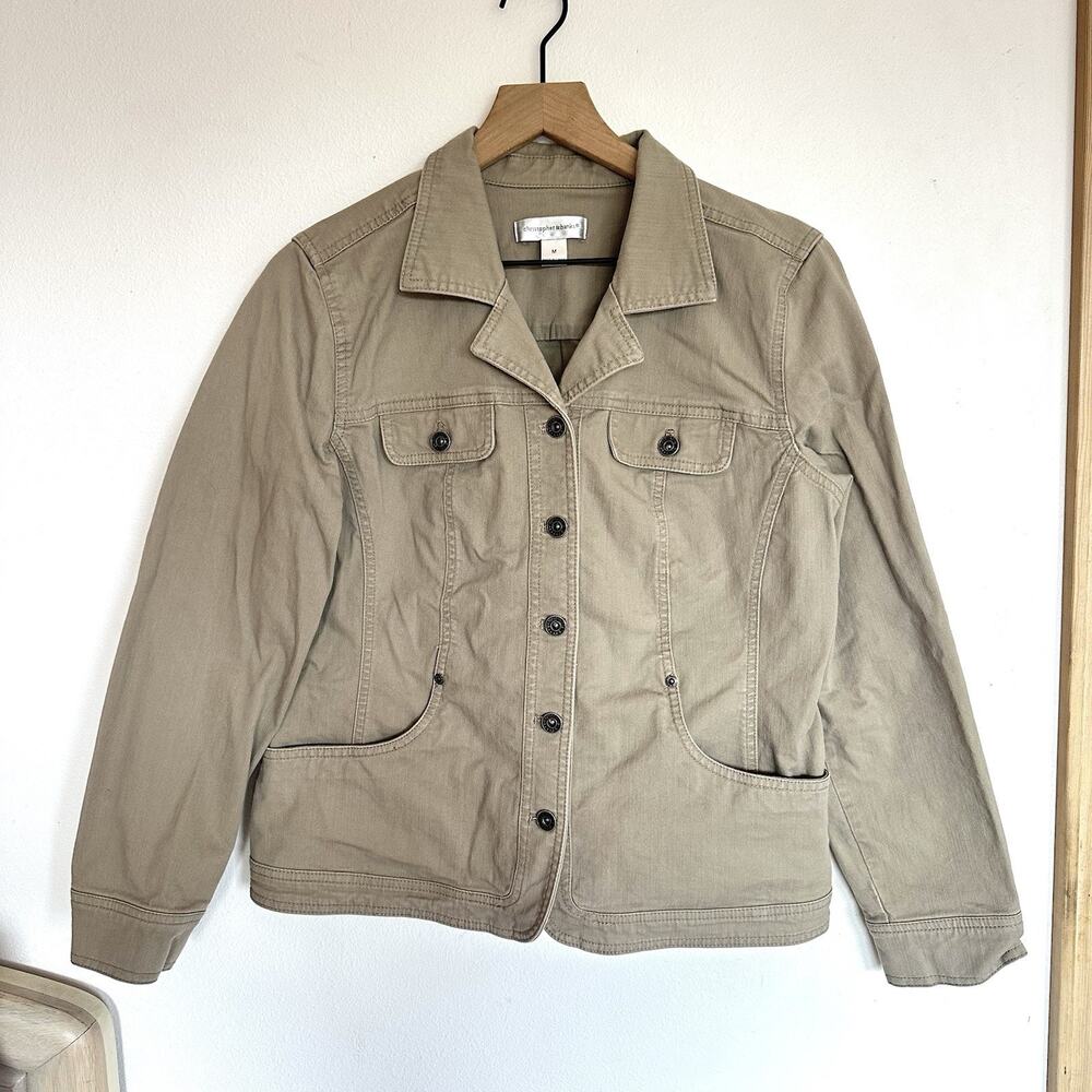 Vintage Y2K Christopher & Banks Lightweight Denim Jacket M Utility Chore coat